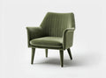 Textured lounge chair in coral color with soft fabric upholstery 70 x 70 x 70cm